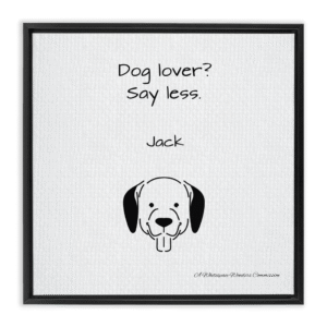 A Name Worth Framing – Personalized Luxe Dog Canvas